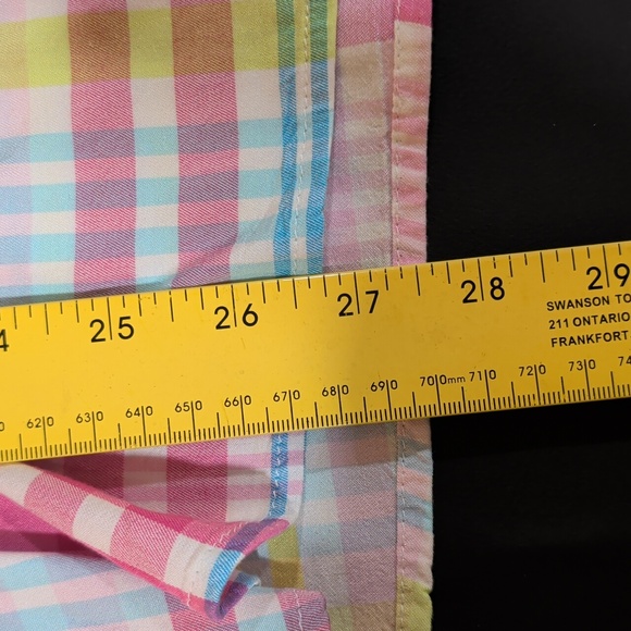 Colorful Plaid Women's Top 3X - Picture 9 of 9